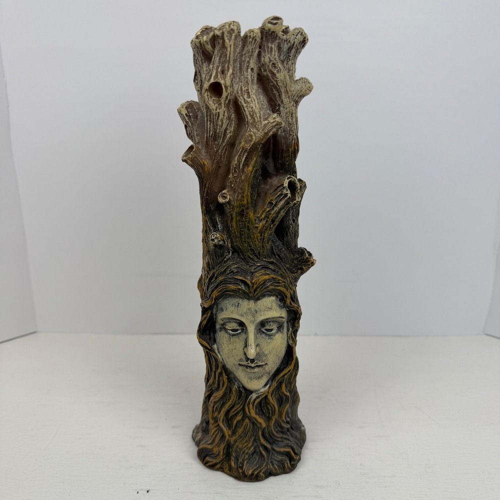 Tree Of Wisdom Double Sided Two Faces Resin Sculpture Incense Burner